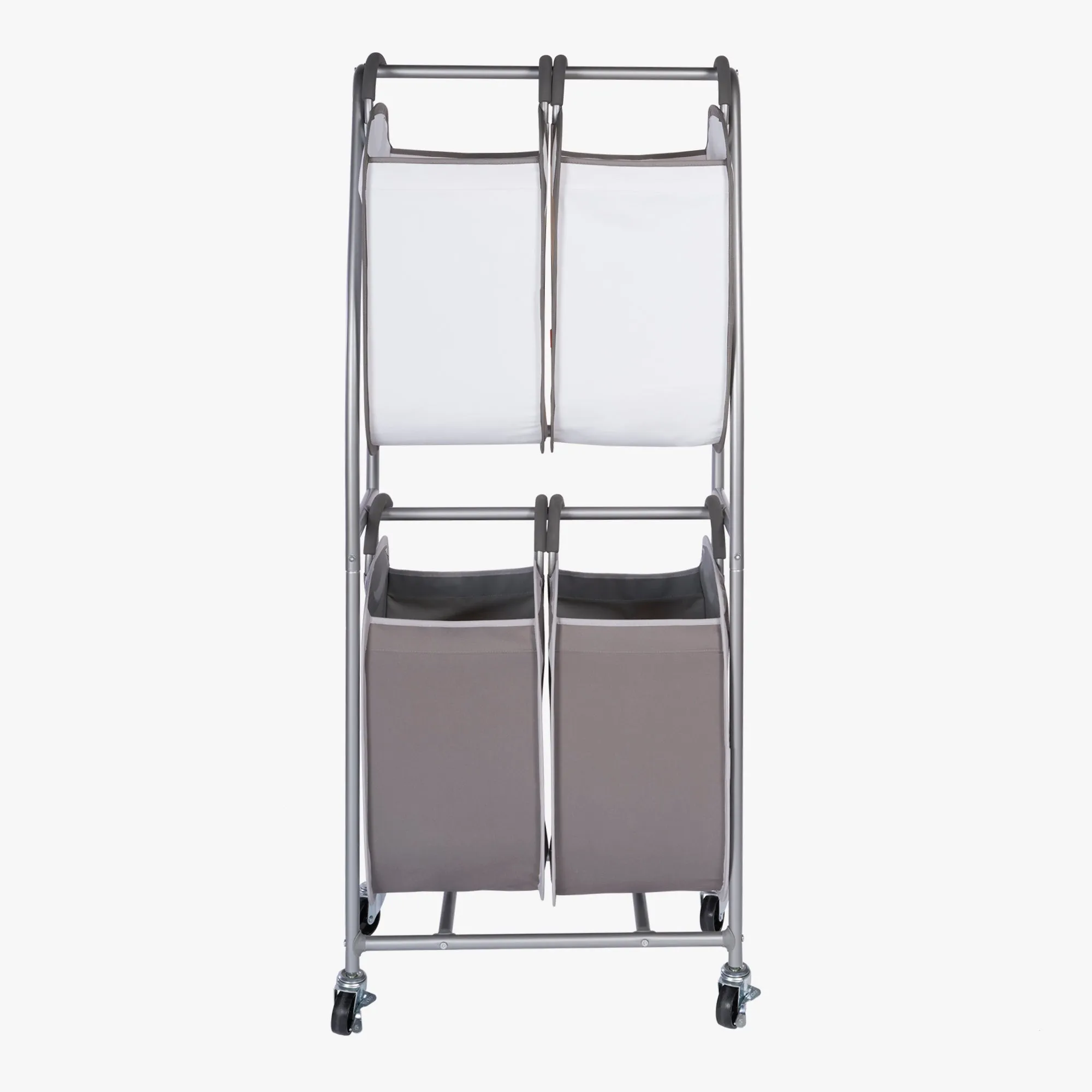 2-Tier Rolling Quad Laundry Sorter