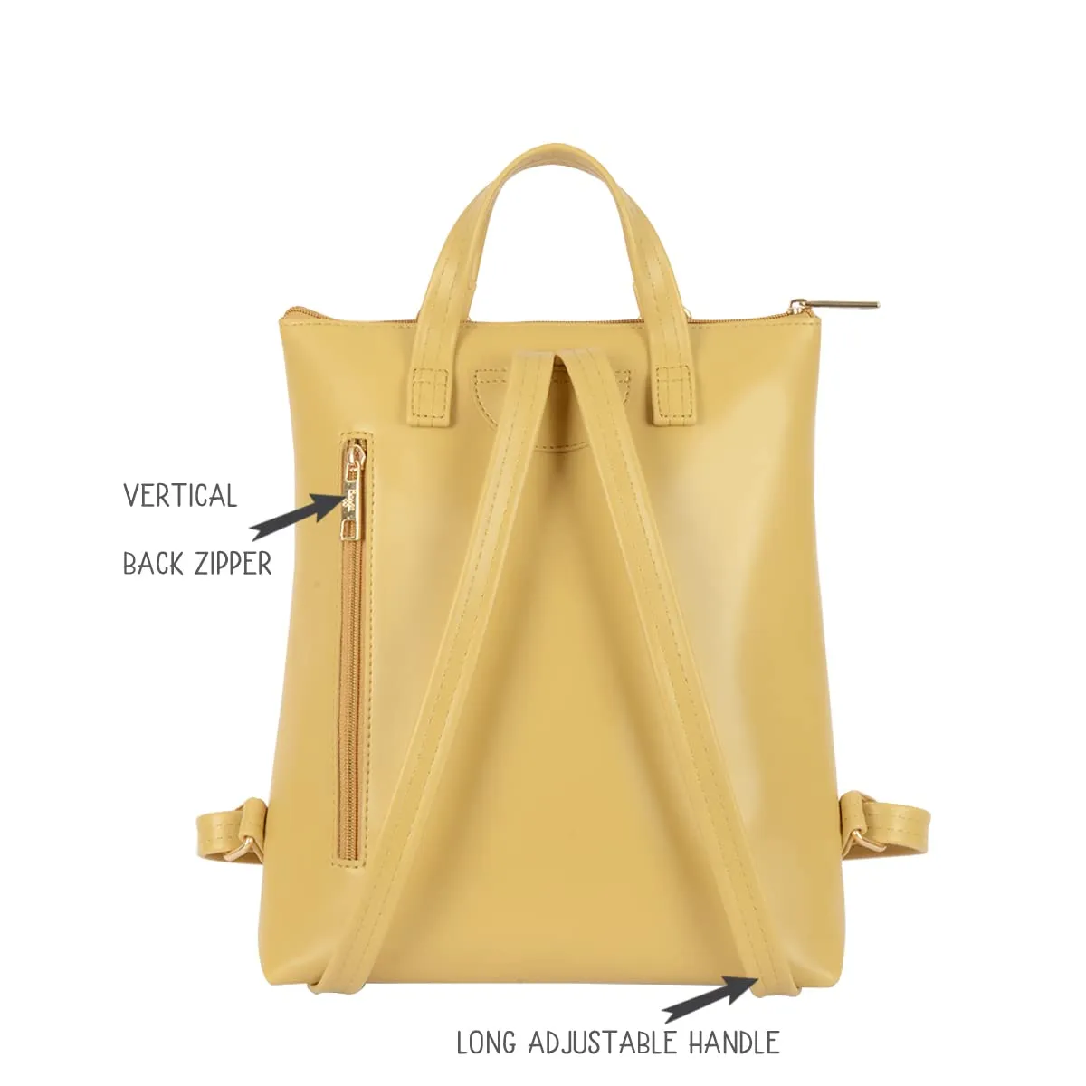 Baggit Women's Backpack - Medium (Yellow)