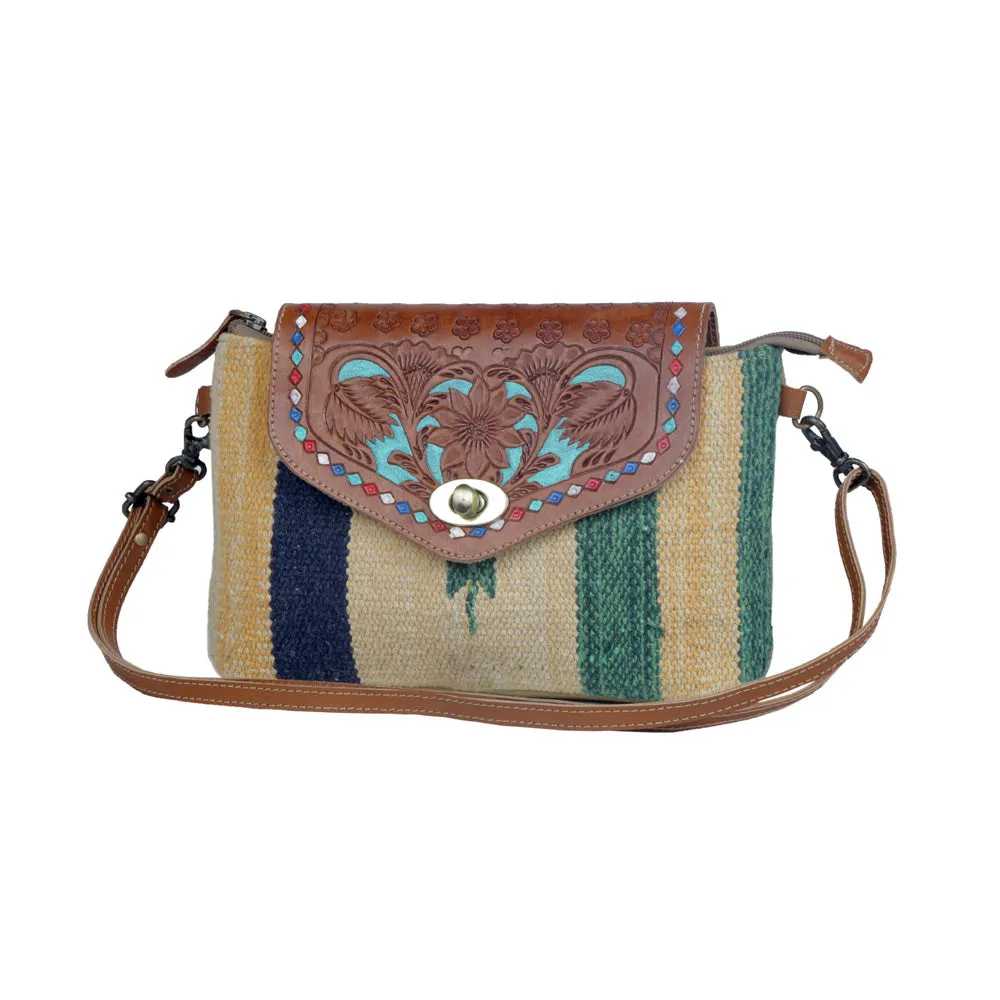 Beamy Rays Hand-Tooled Bag.