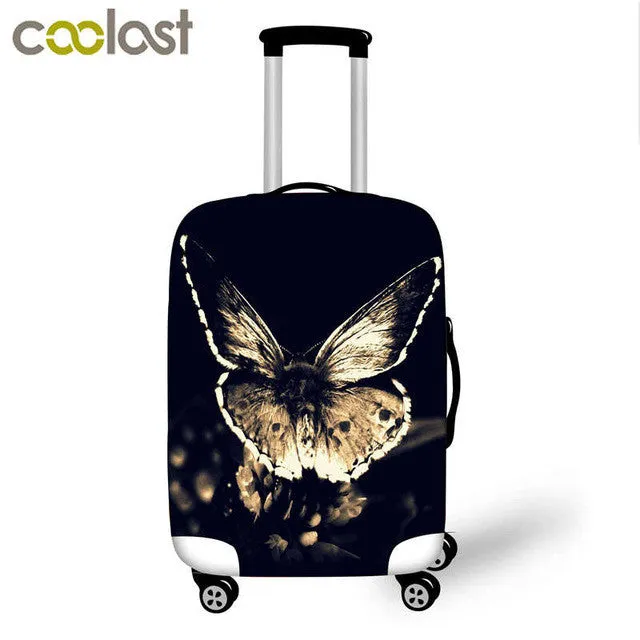 Beautiful butterfly suitcase trolley case protective cover s/m/L 3 size for 18-28 inch travel cases fashion suitcase covers