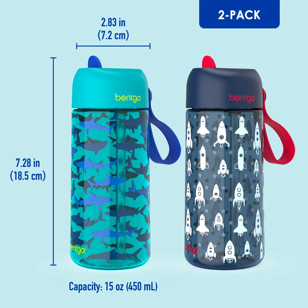 Bentgo Kids Prints Water Bottle (2-Pack)