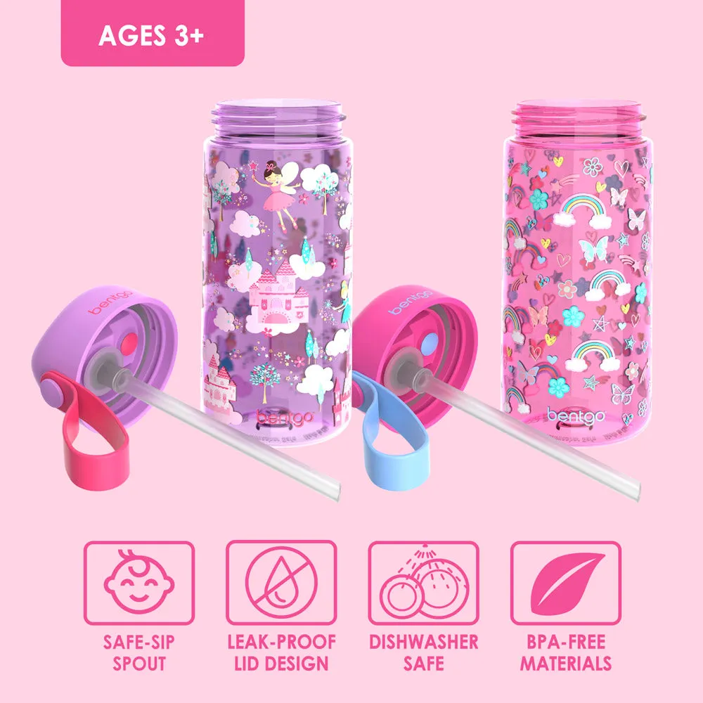 Bentgo Kids Prints Water Bottle (2-Pack)