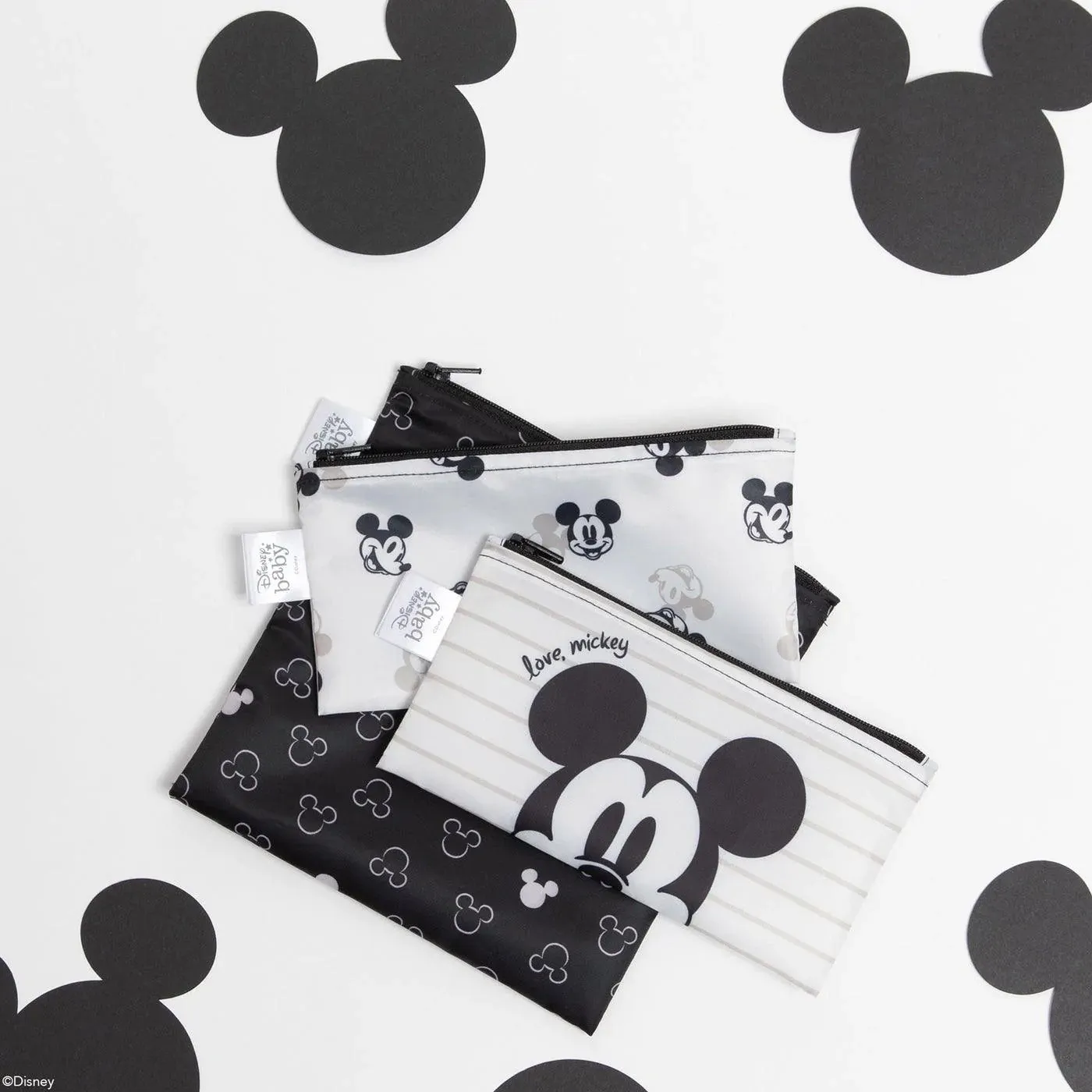 Bumkins Disney - Reusable Snack Bag 3pk - Love Mickey