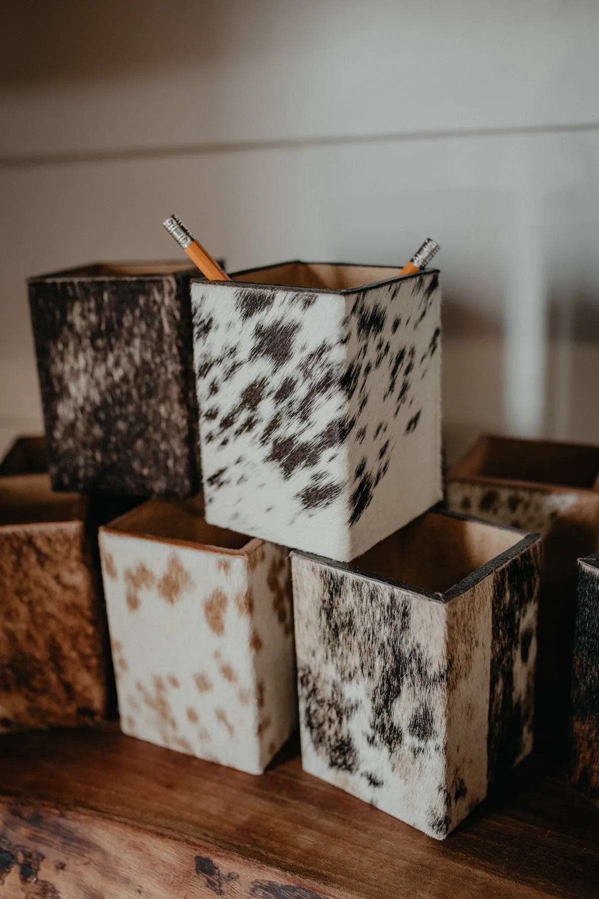 Cowhide Pencil Holders