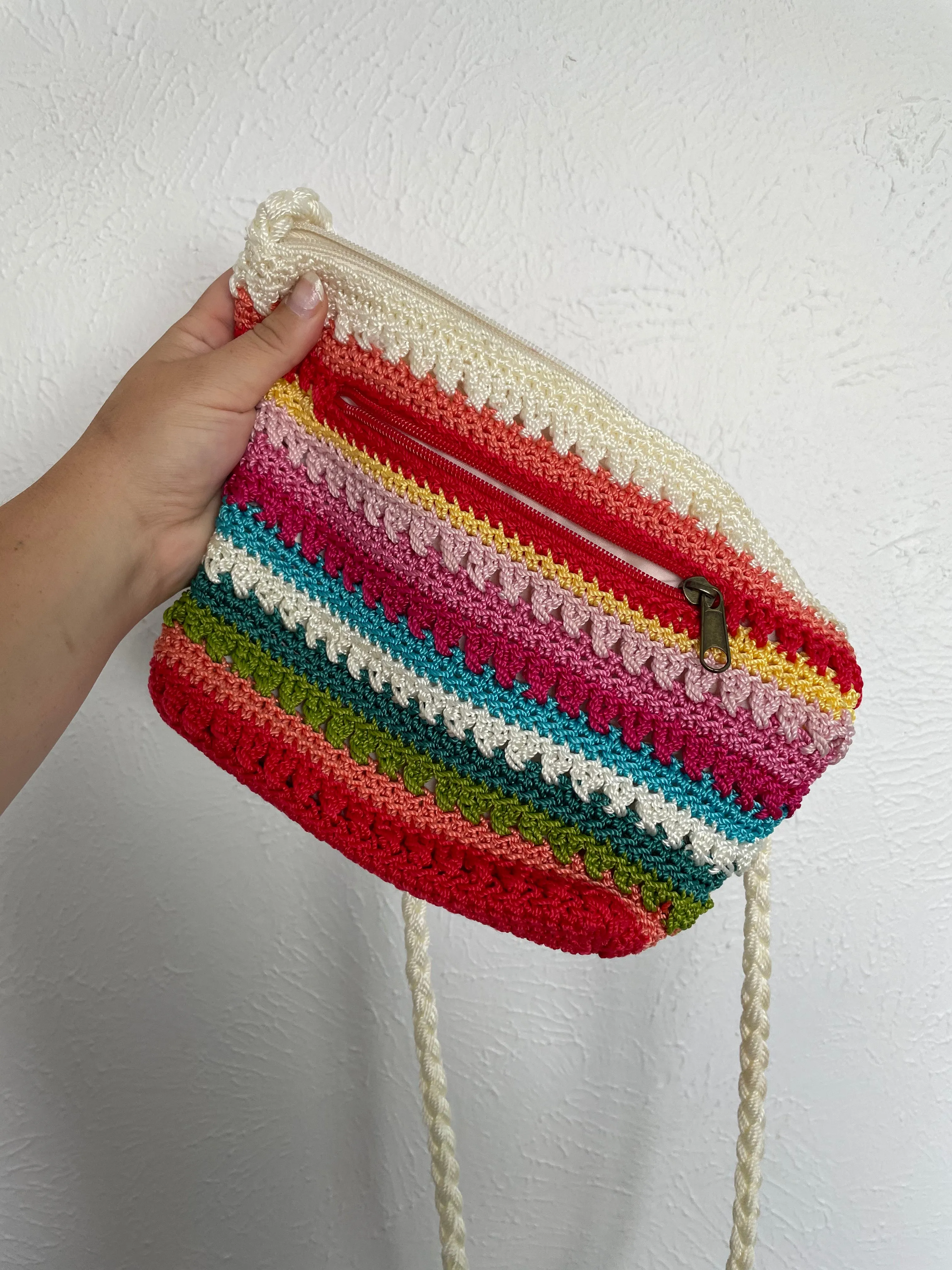 Croft & Barrow Crochet Rainbow Purse