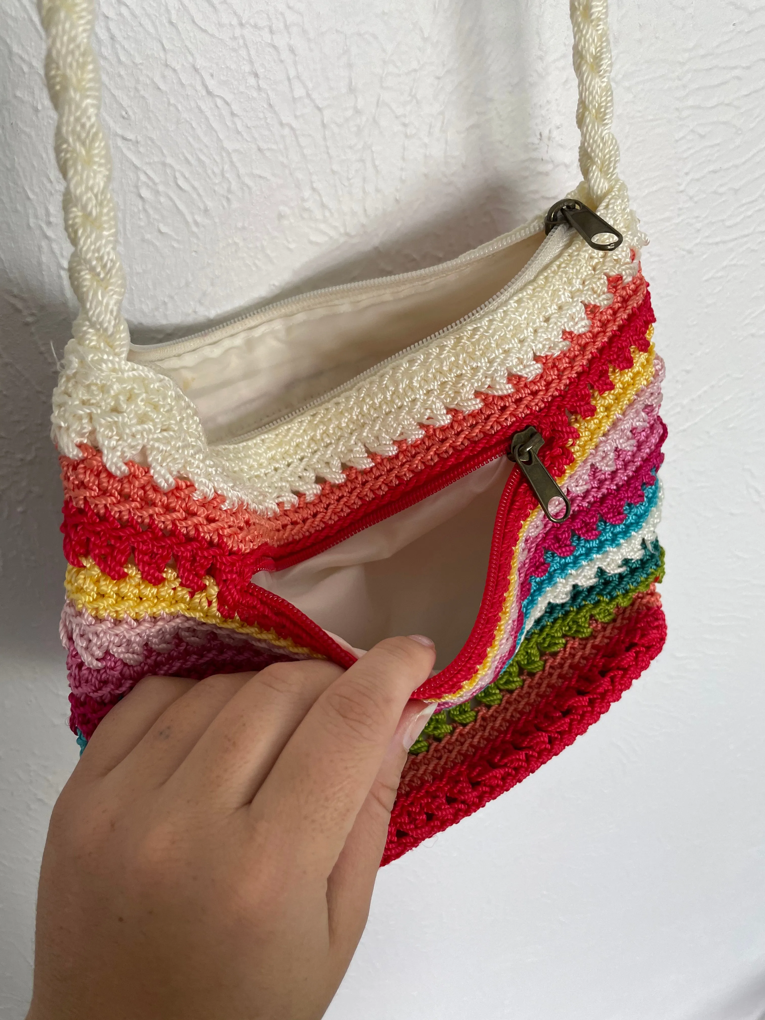 Croft & Barrow Crochet Rainbow Purse