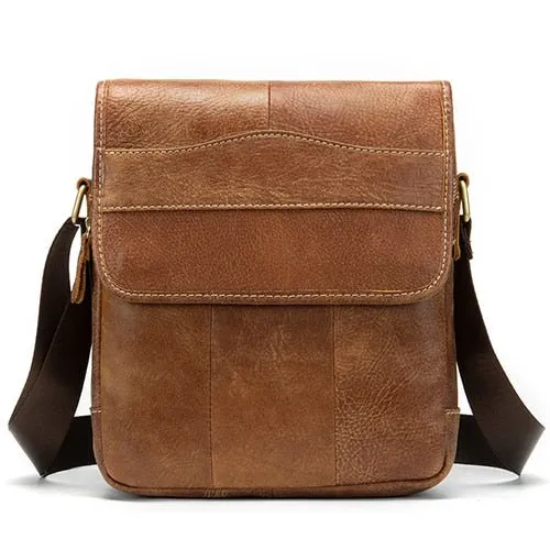 ExoticLux Leather Solid Pattern Crossbody Messenger Bag