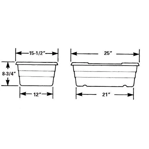 Food and Meat Plastic Storage Container | 15"x 26"x 8" | MOQ 6