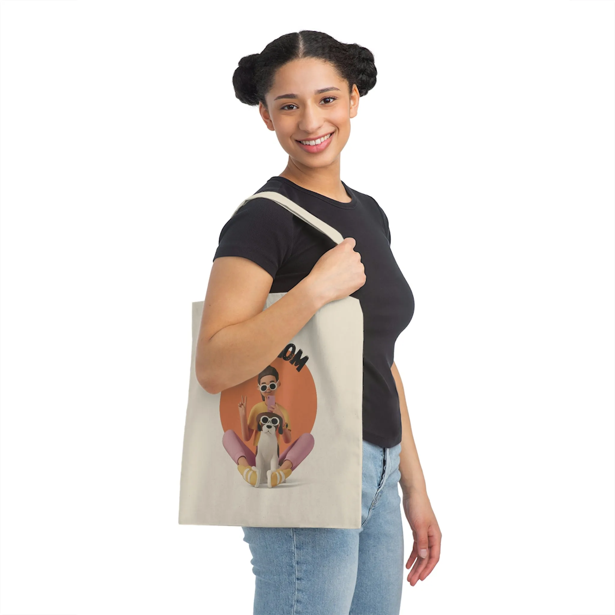 Fur Mom Dog POD Canvas Tote BagFur Mom Dog POD Canvas Tote Bag