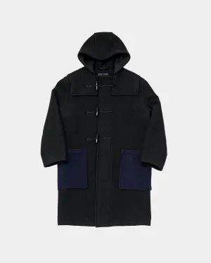 Gloverall x 3Sixteen - Quilted Contrast Monty Coat - Black