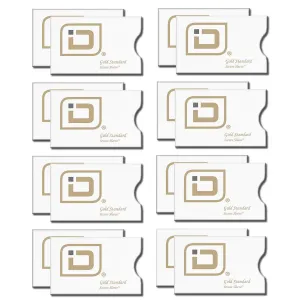 Gold Credit Card Sleeve Covers -  16 Pack