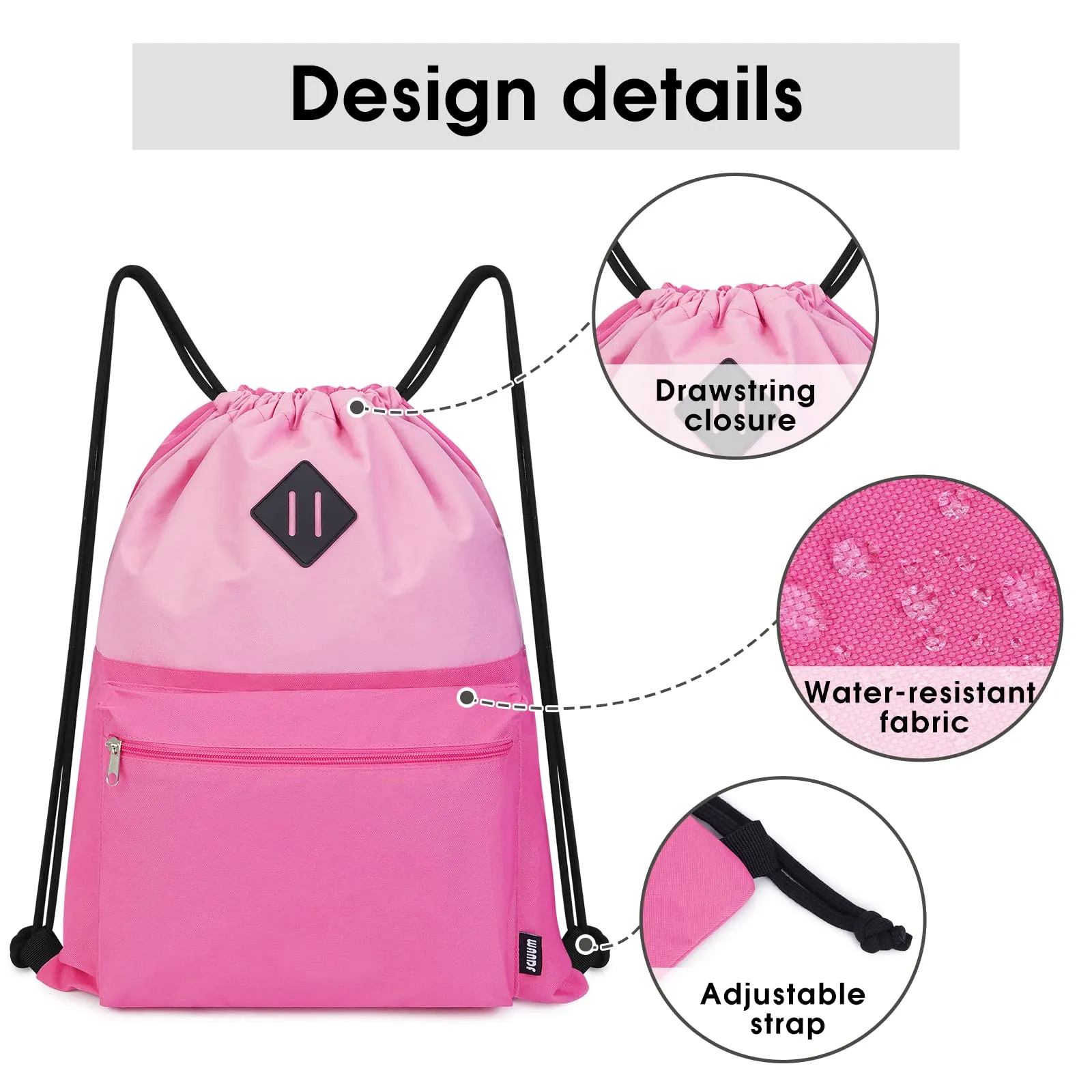 Gym Drawstring Backpack with Wet Compartment