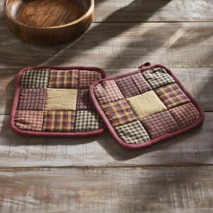 Heritage Farms Primitive Check Pot Holder Set of 2 8x8