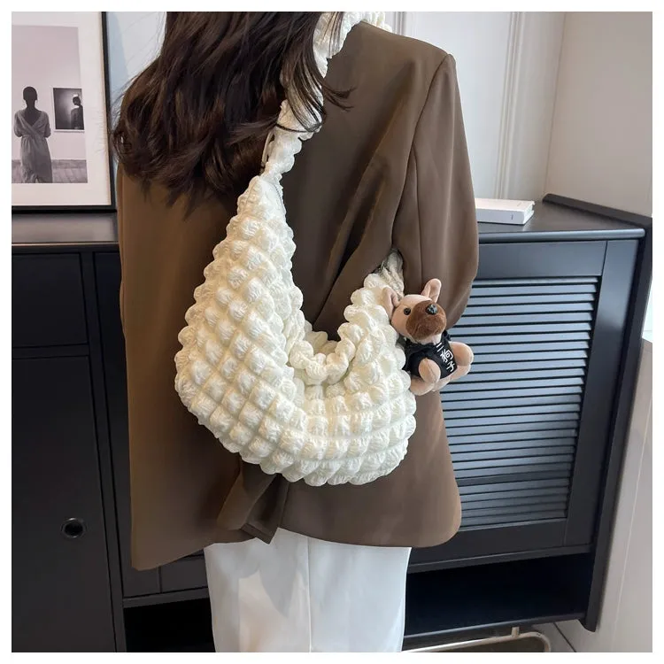 Korean Style Best Selling Cloud Pleated Casual Spring and Summer Tote Bag