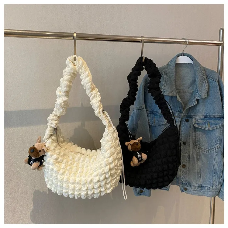 Korean Style Best Selling Cloud Pleated Casual Spring and Summer Tote Bag