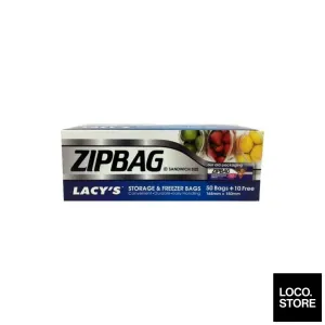 Lacy's Zipbag (S) Sandwich 50 bags   10 free