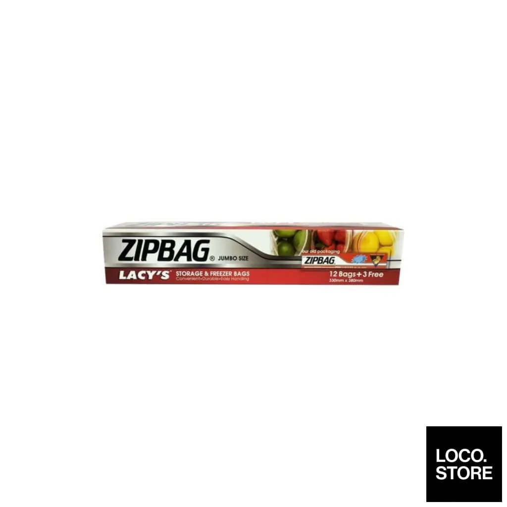 Lacy's Zipbag (Xl) Jumbo 12 bags   3 free