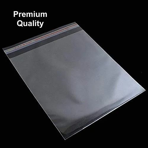 mastBus Plastic Transparent Polythene Bags for Saree Packing, Large (14x18 inch, Pack of 50, Plastic)