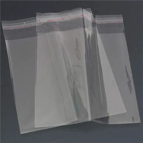 mastBus Plastic Transparent Polythene Bags for Saree Packing, Large (14x18 inch, Pack of 50, Plastic)