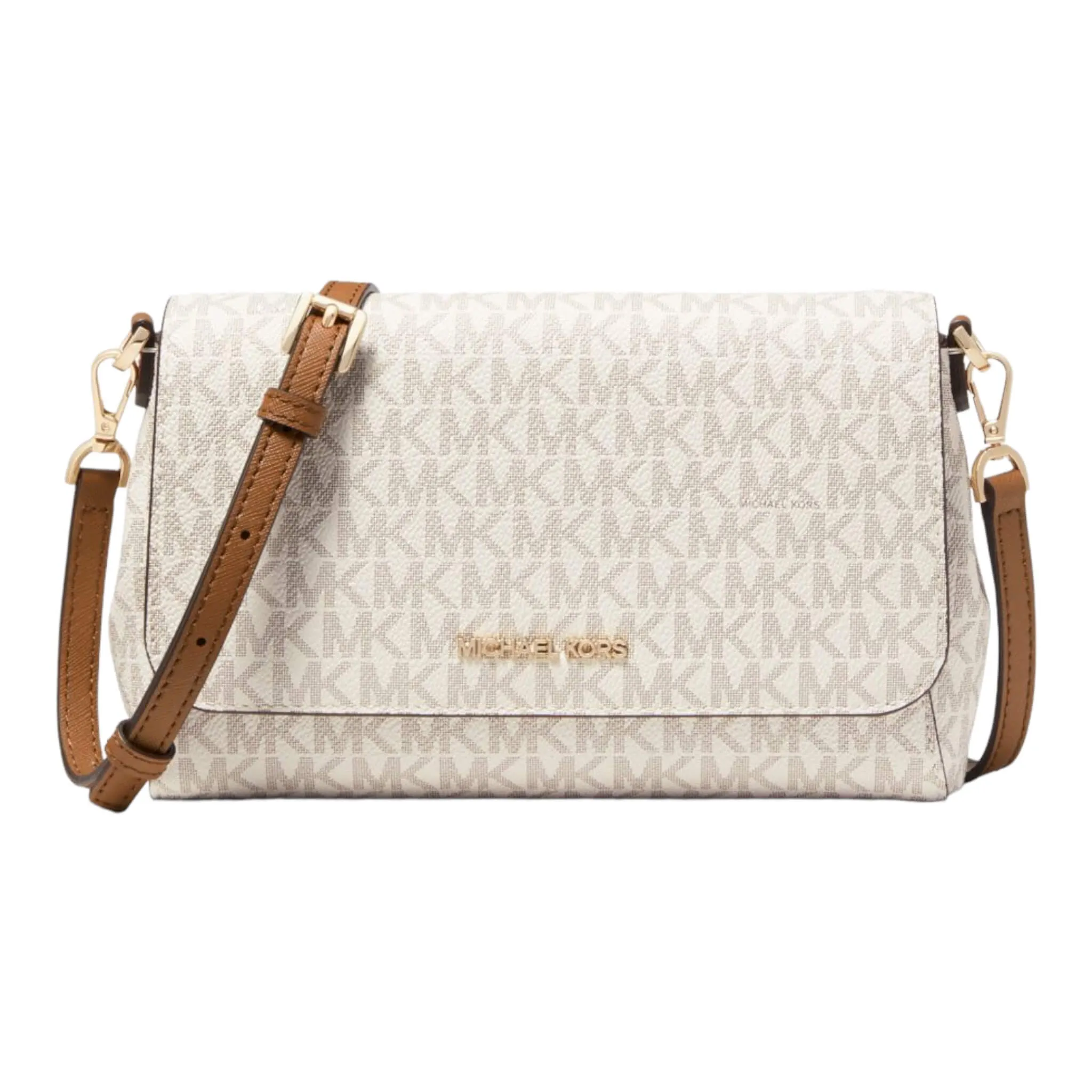 Michael Kors Medium Logo Convertible Crossbody Bag, cream