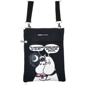 Moomin Darling Passport Bag Black - Nordicbuddies