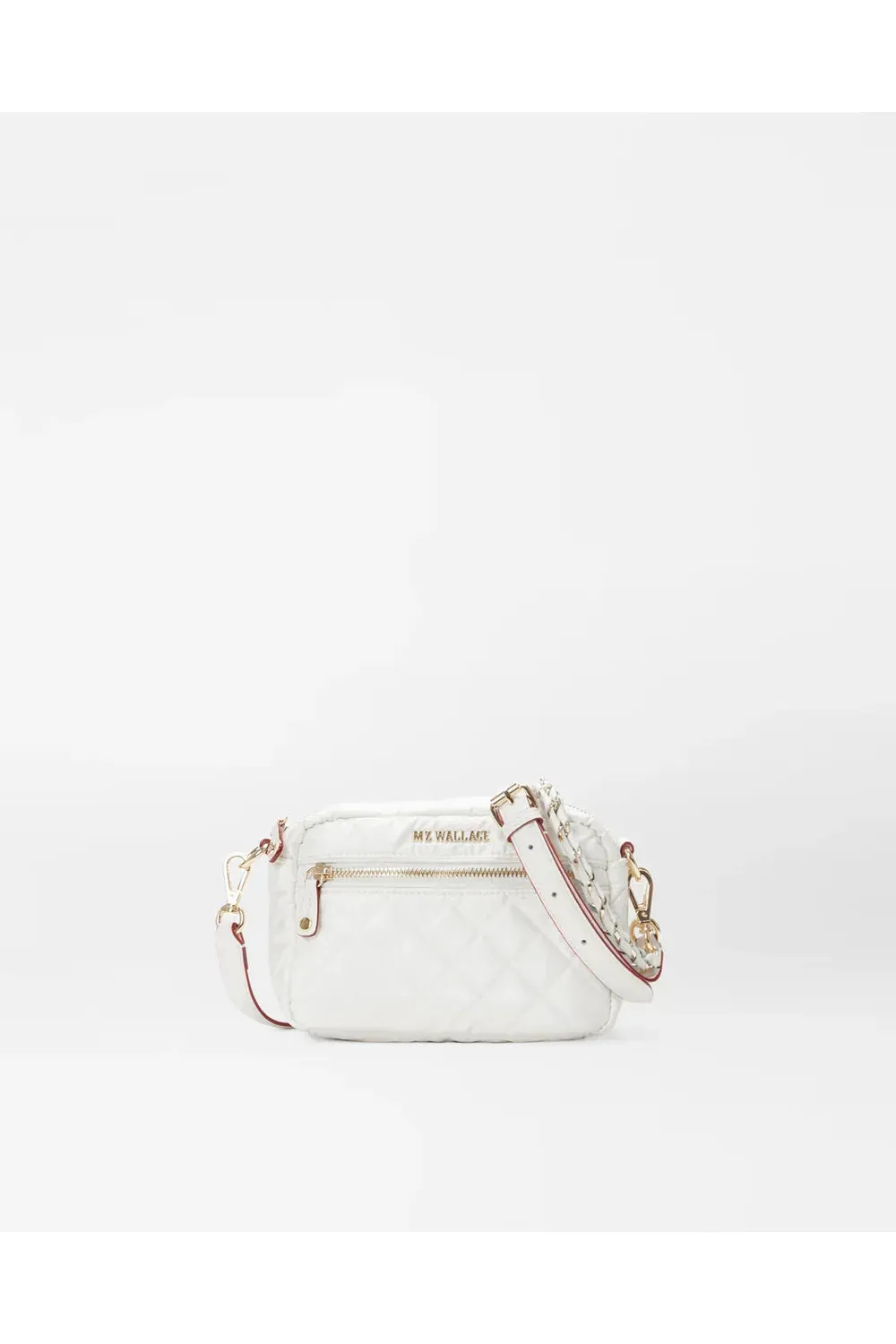 MZ Wallace Mini Crosby Crossbody Bag 1392C1602 | Pearl Metallic