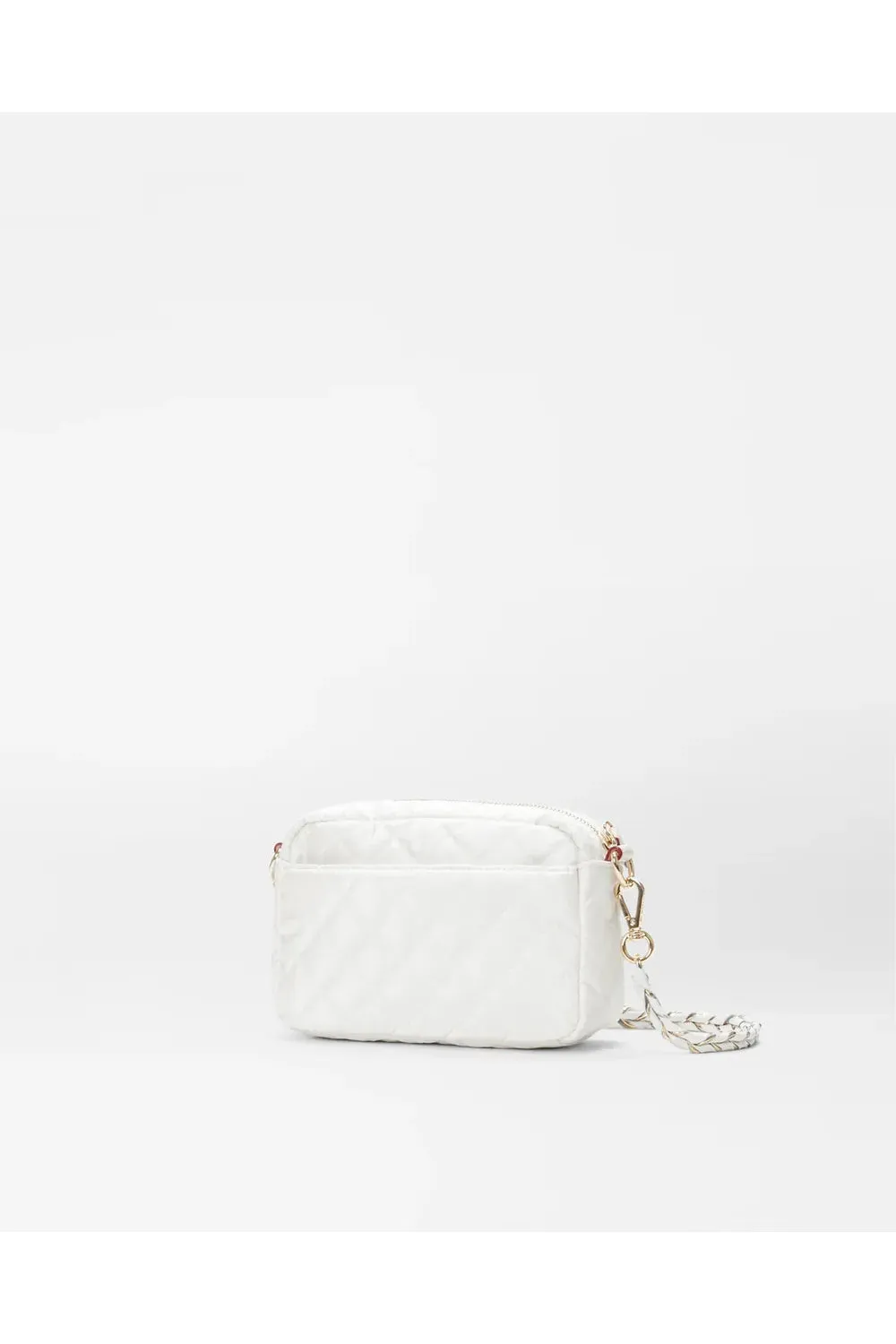 MZ Wallace Mini Crosby Crossbody Bag 1392C1602 | Pearl Metallic