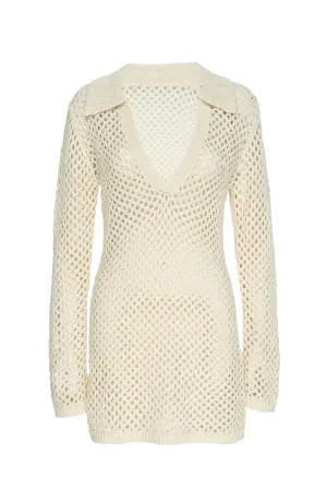 Newport Dress - Ivory Crochet