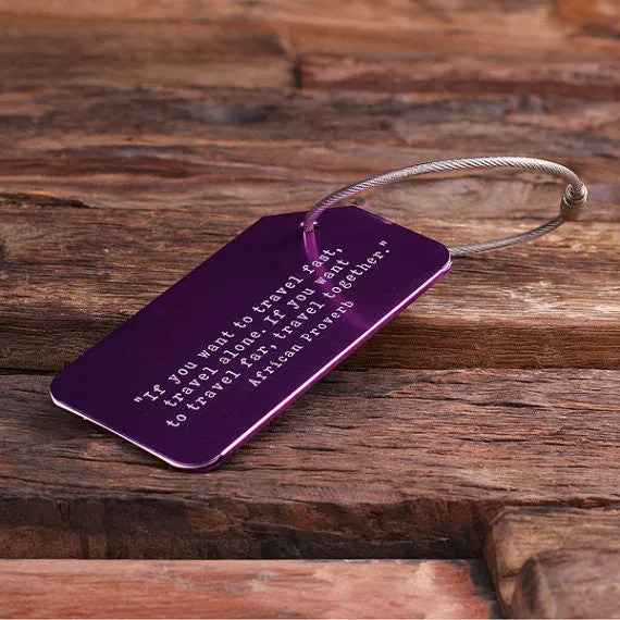 Personalised Aluminum Luggage Tag