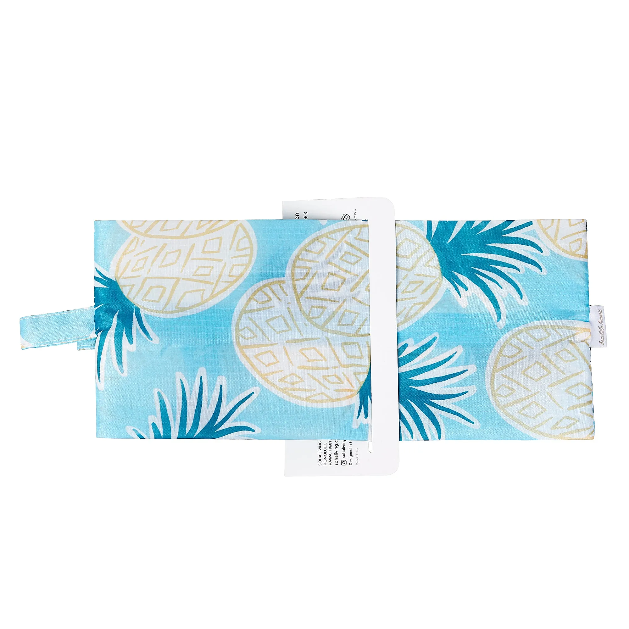 Pineapple Watercolor 3D Zip Pouch, Set of 3