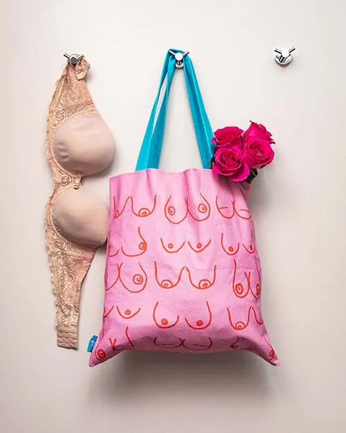 "Litty Titty" Two-Sided Cotton Canvas Tote