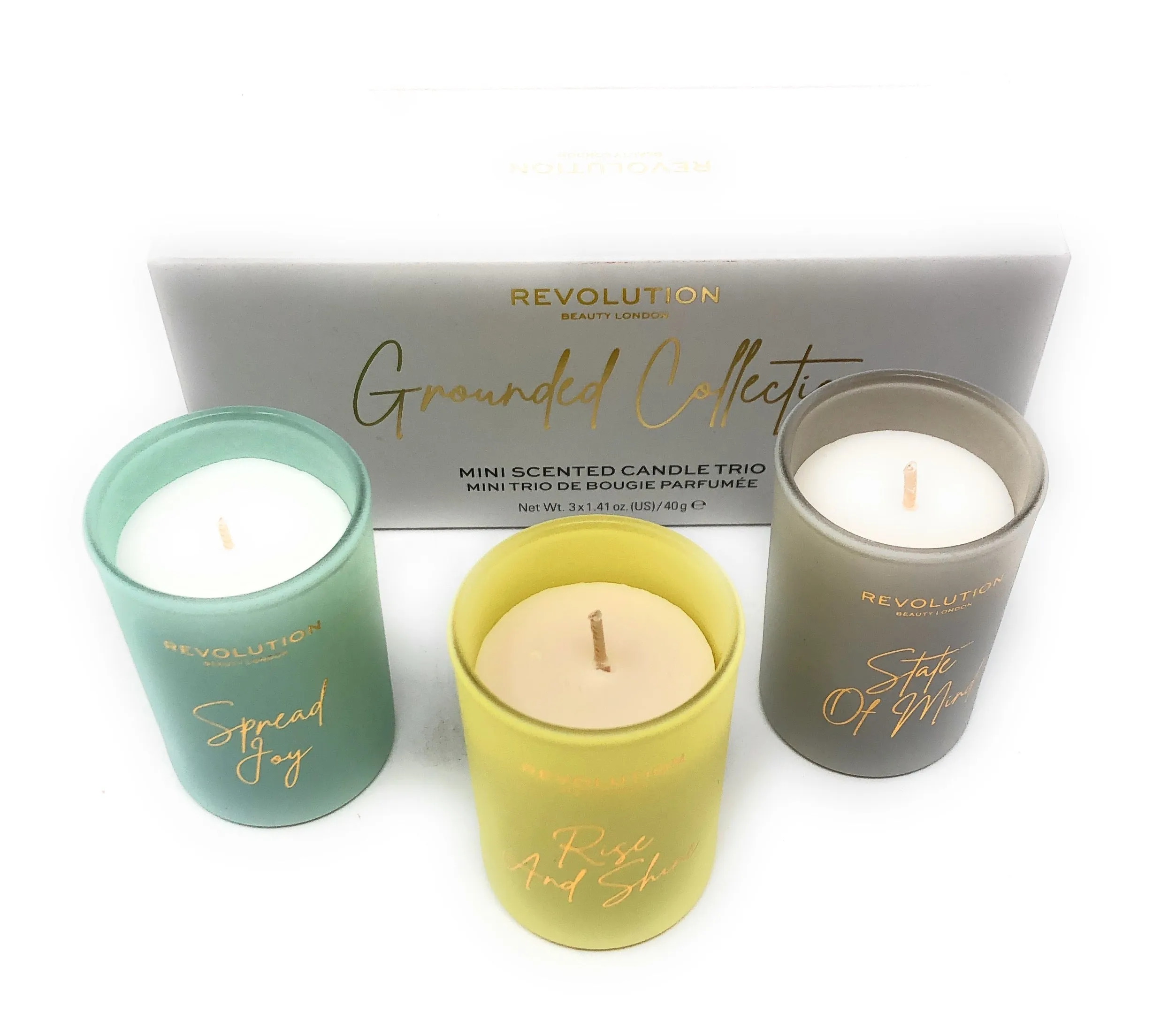 Revolution Mini Scented Candle Trio Grounded Gift Set