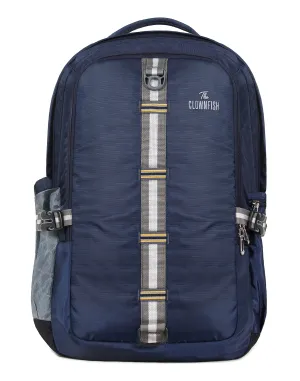 THE CLOWNFISH Sierra 48 Litres Polyester Unisex Travel Backpack Rucksack for Outdoor Sports Camp Trek (Dark Blue)