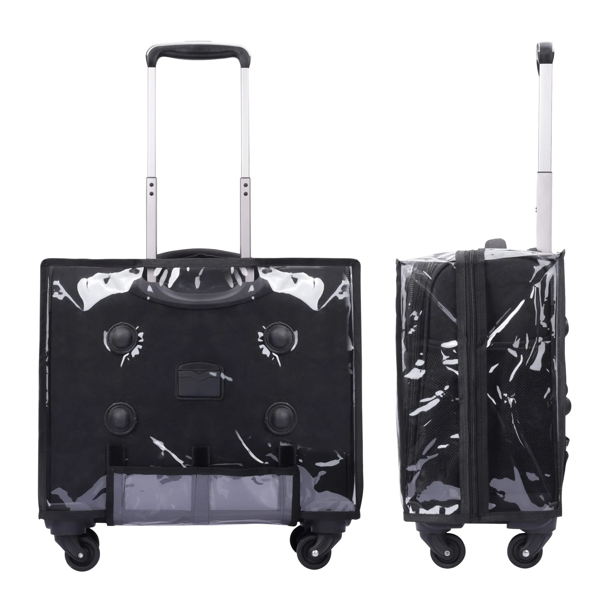 The Clownfish Waterproof Dust Proof Transparent Suitcase Luggage Trolley Bag Protective Cover with Zipper Suitable for Wanderer Luggage 17 inch Suitcase Trolley