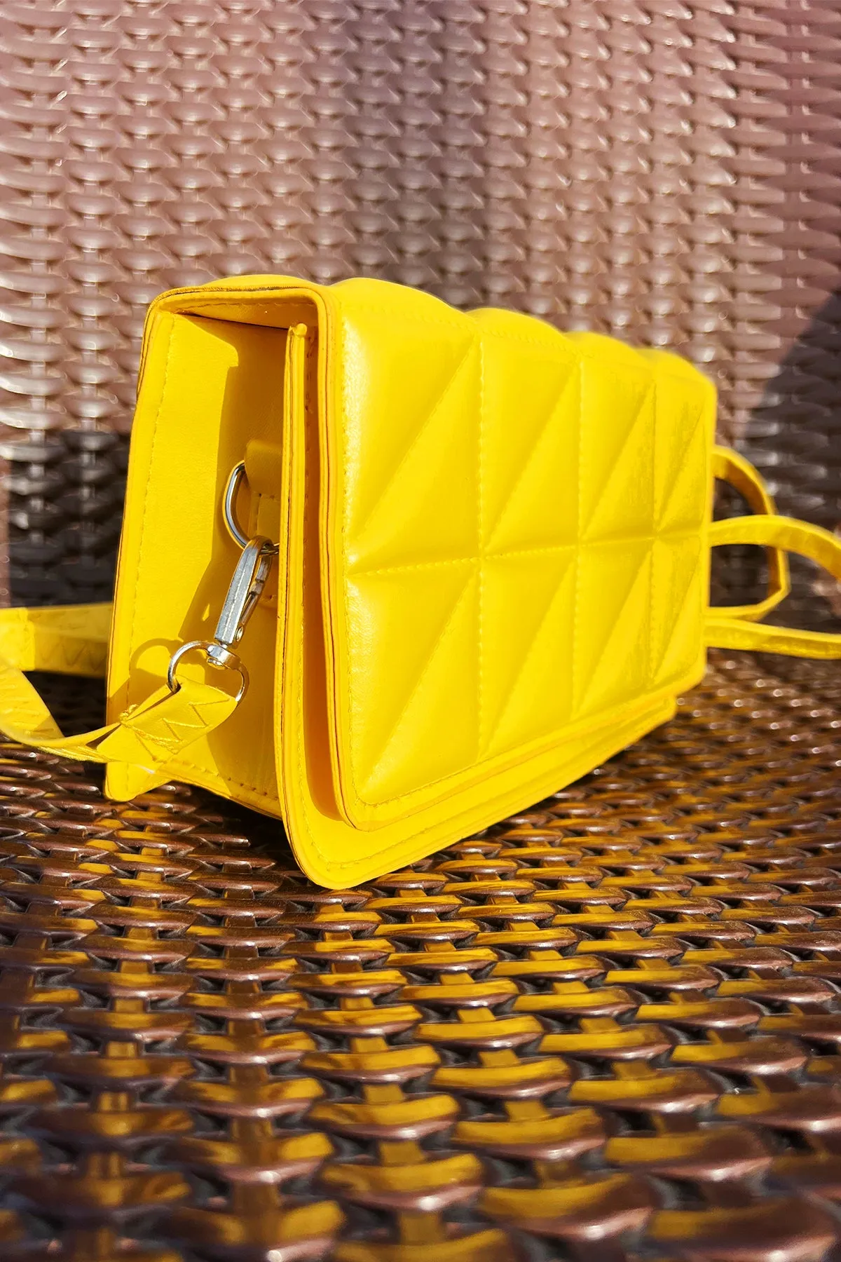 Yellow Sling Leather Bag - A23 - WHB0057