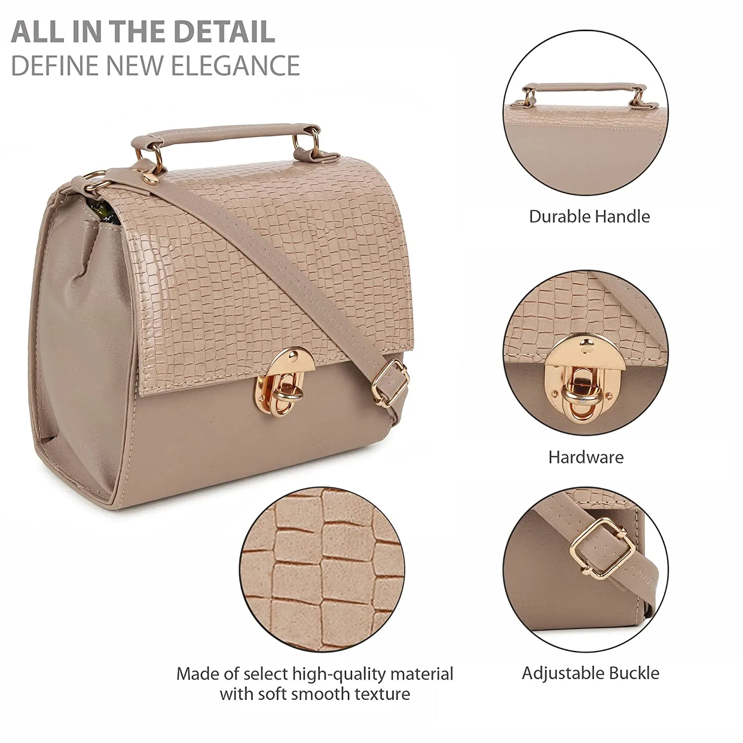 zubstore Classic Beige Colour Fashionable Sling Bags