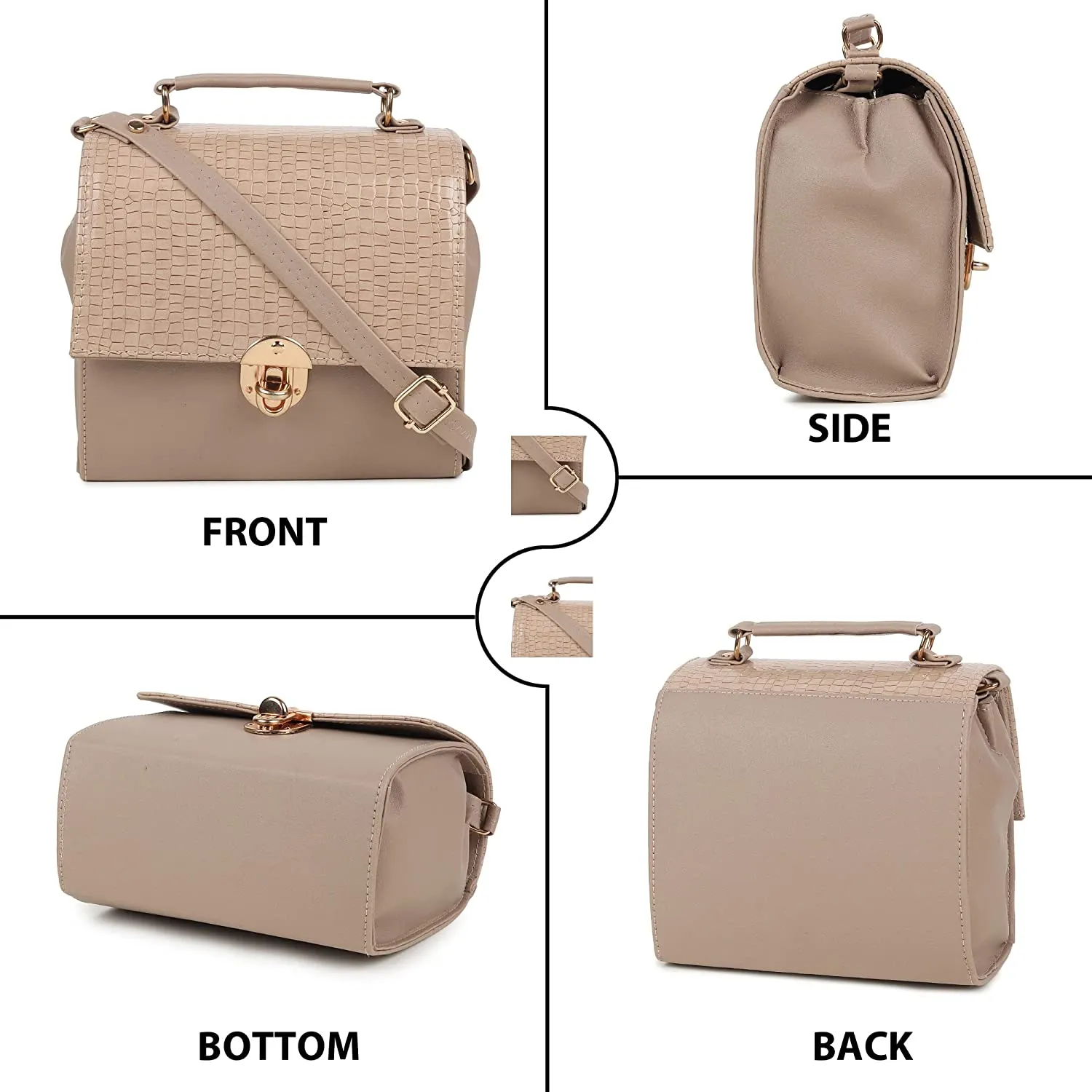 zubstore Classic Beige Colour Fashionable Sling Bags